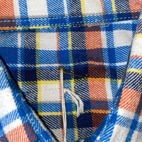 The Gap Plaid Flannel Vintage Blue Size Small Mens Dress Shirt Cotton Casual - Picture 3 of 8